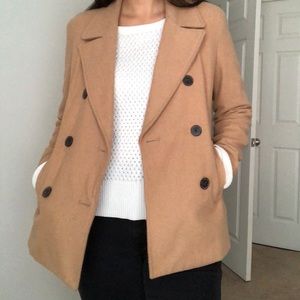 Tan Old Navy pea coat